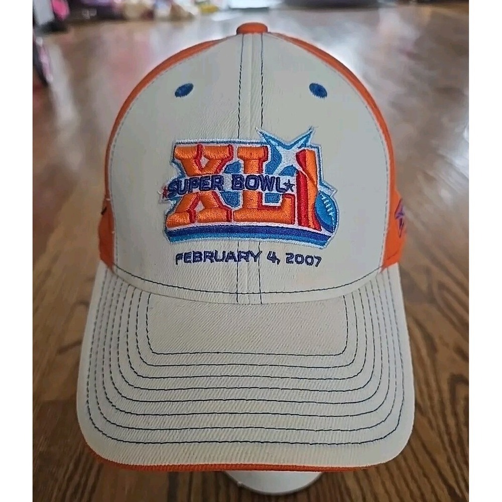 Super Bowl XLI February 4,2007 Reebok Hat Orange And White